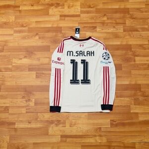 M. Salah #11Liverpool Away Jersey 25/26 Fan Version Long Sleeve Size Medium